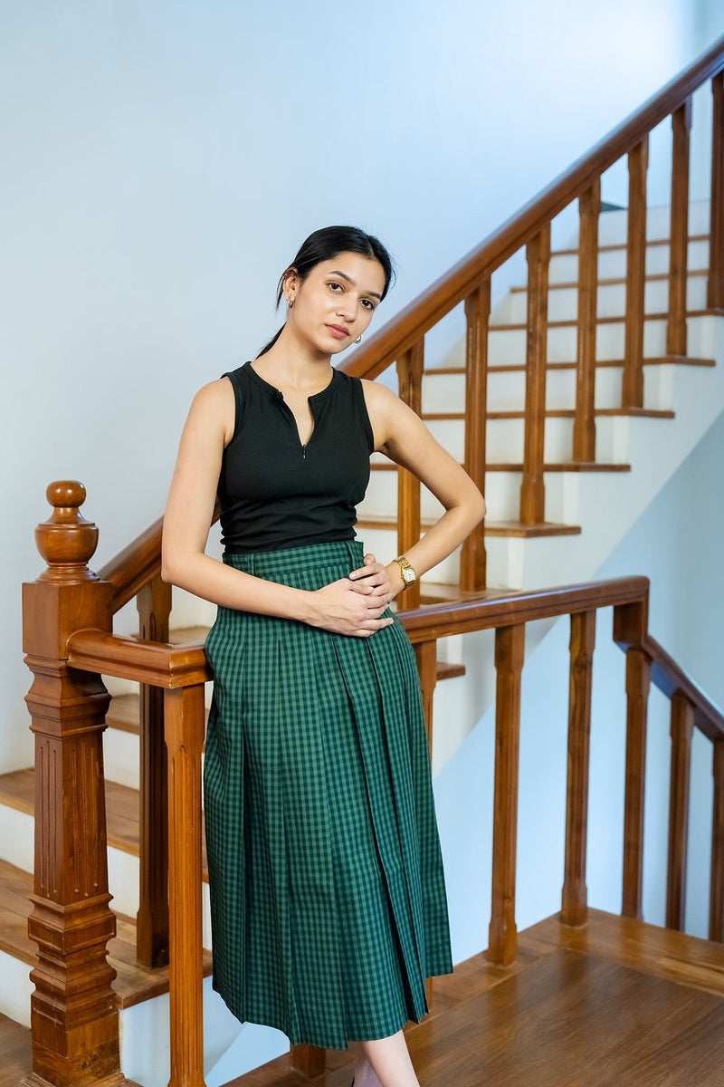 Forest Pleated Skirt