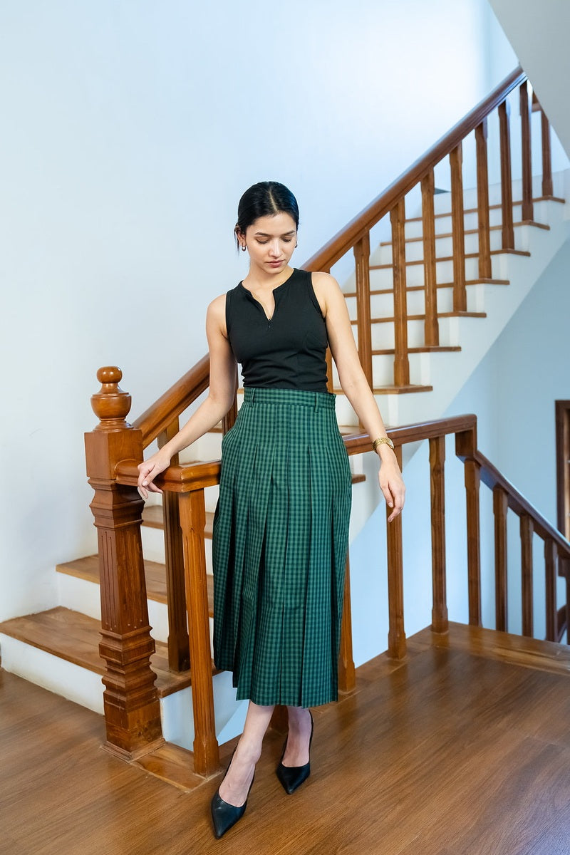 Forest Pleated Skirt