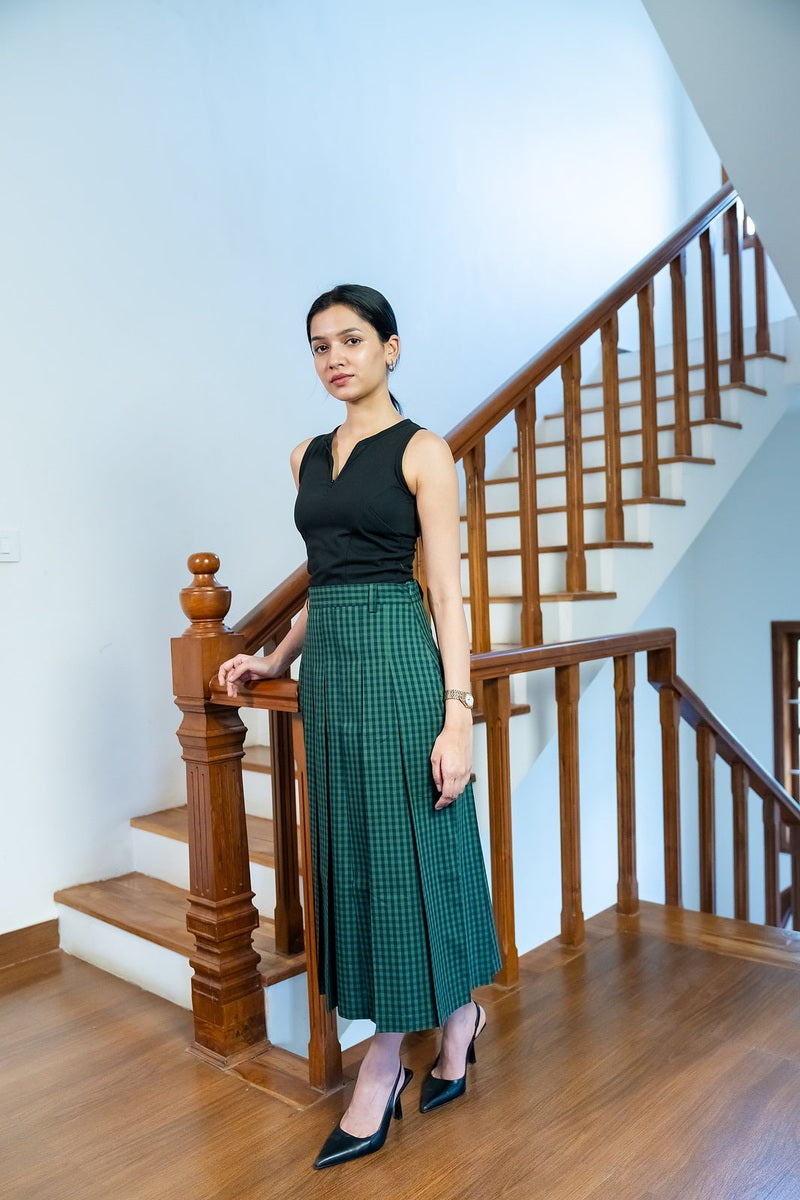 Forest Pleated Skirt