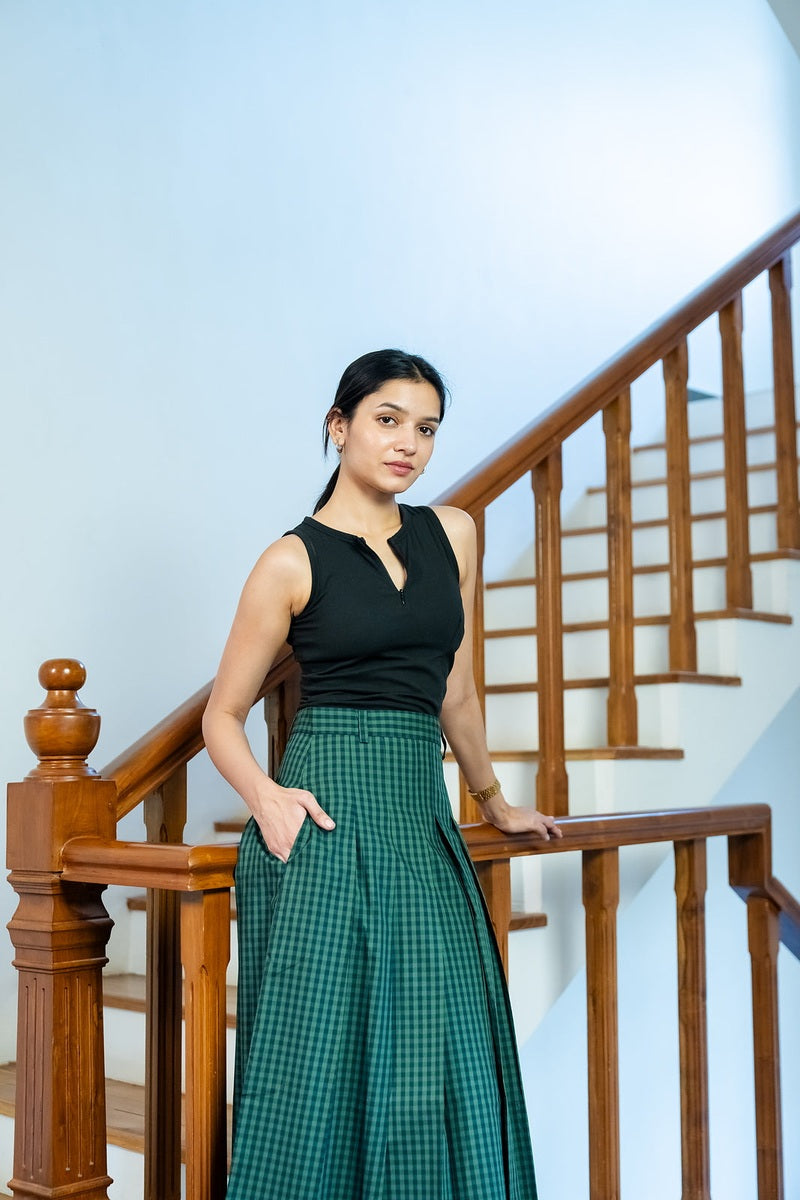 Forest Pleated Skirt