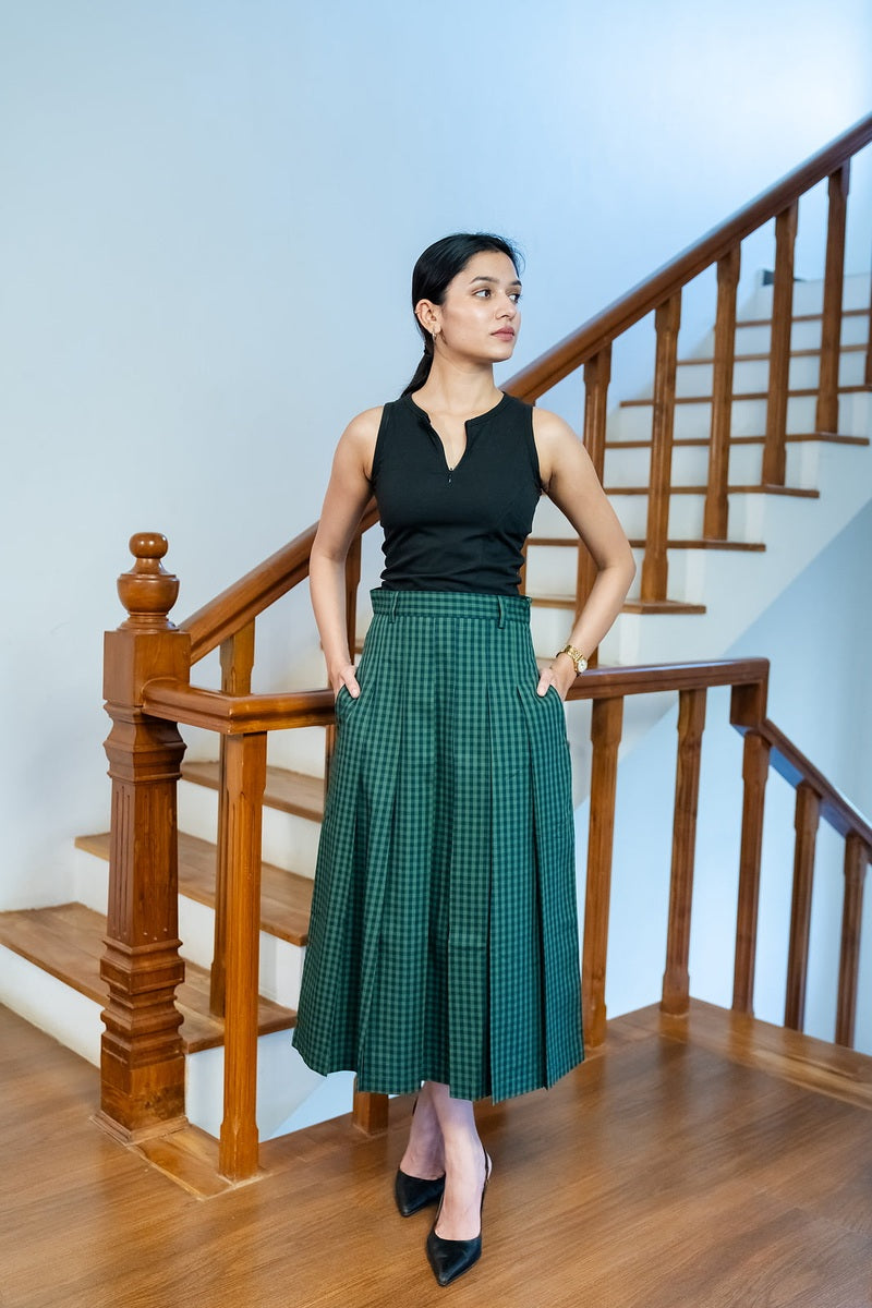 Forest Pleated Skirt