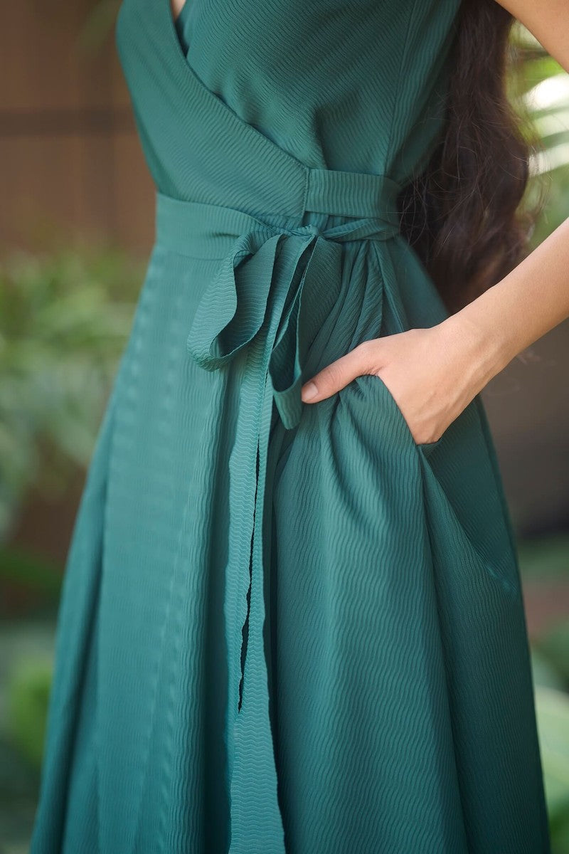 Emerald Wrap Dress