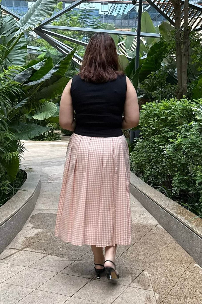 Blush Pleated Skirt