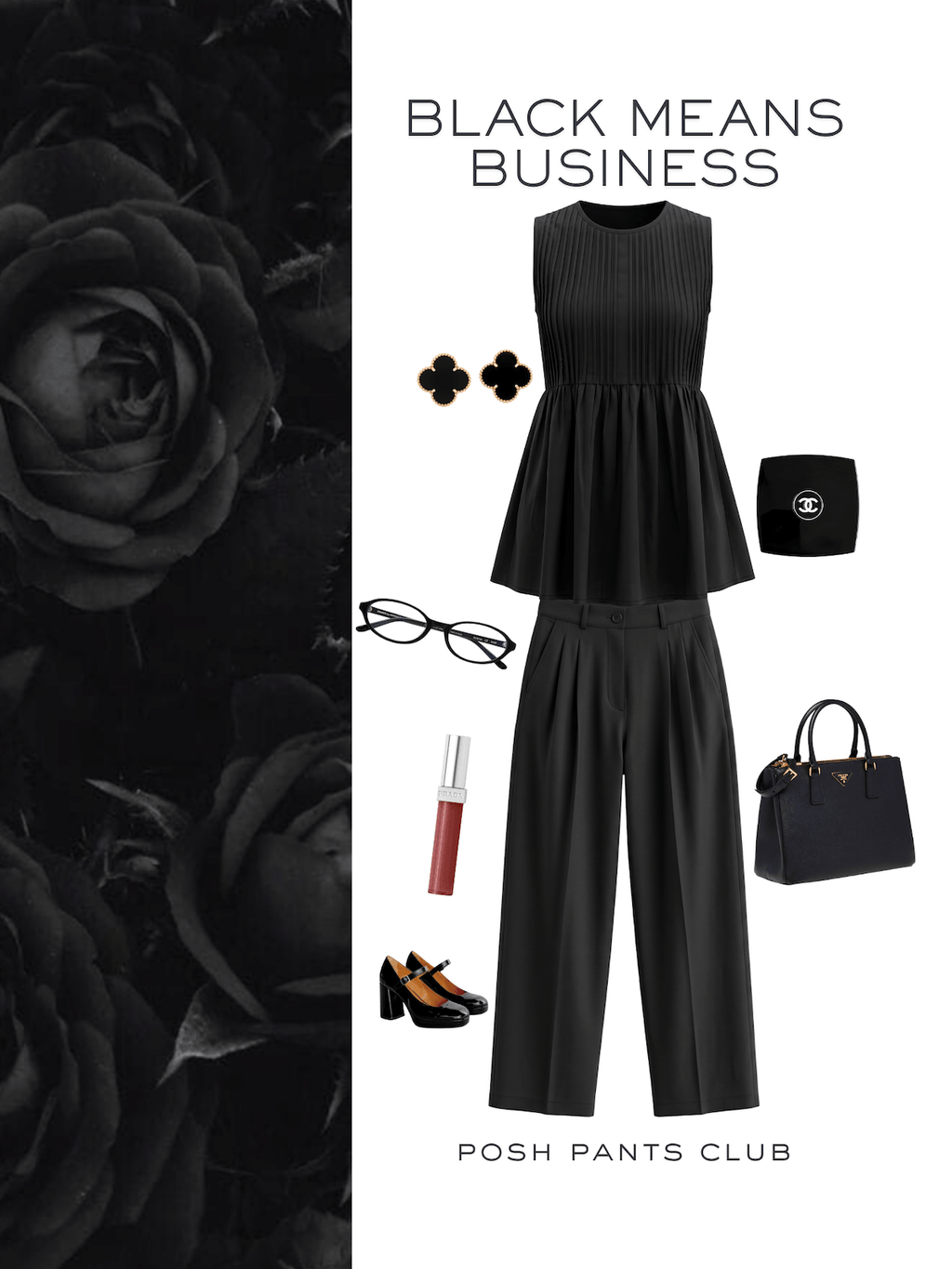 Black means business bundle - Marie Top with Seoul Pants