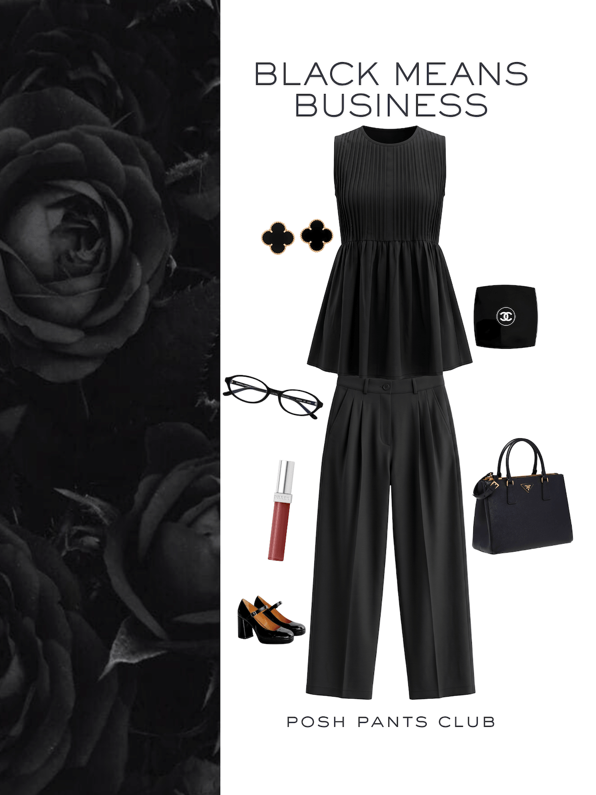 Black means business bundle - Marie Top with Seoul Pants