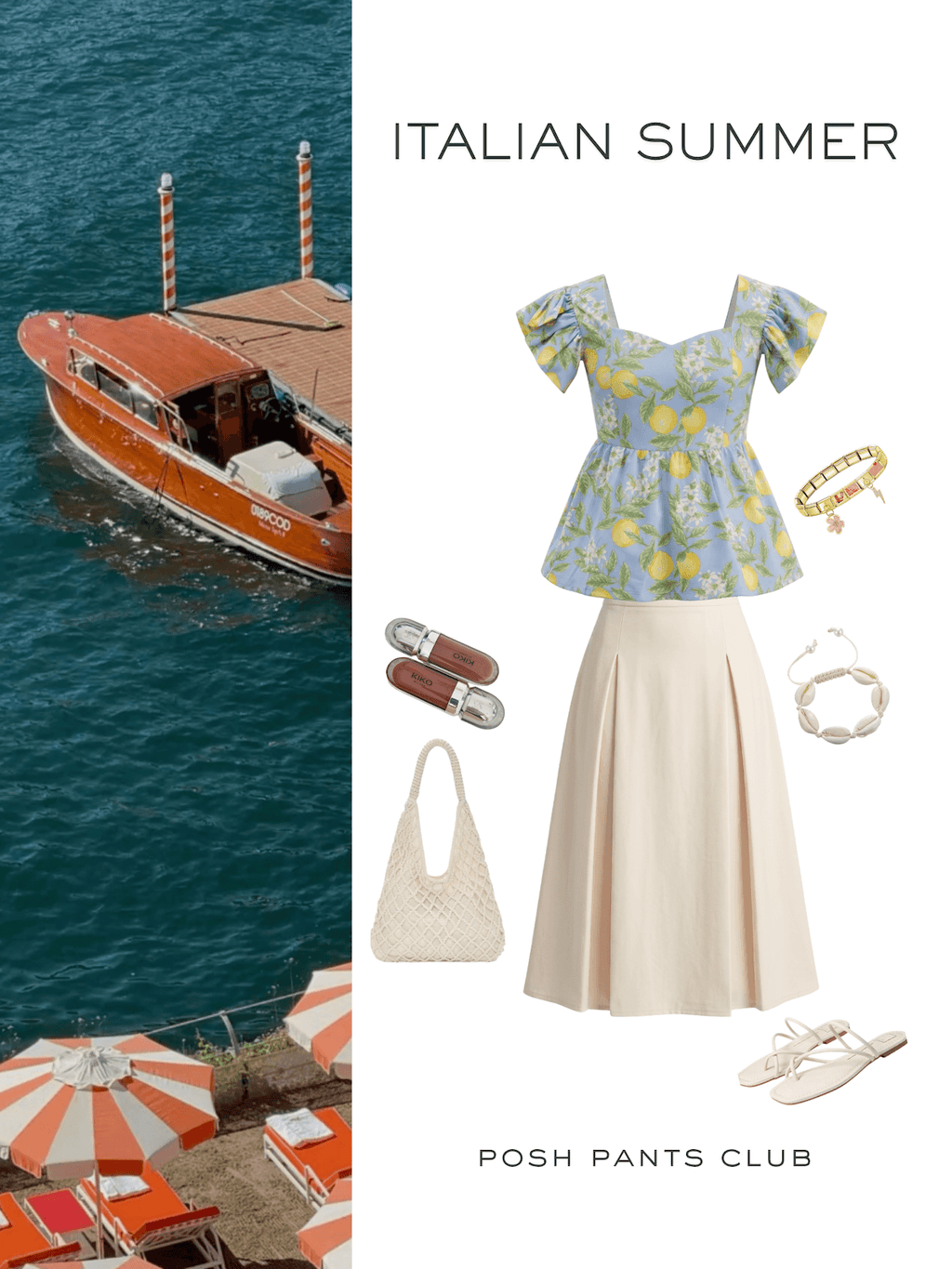 Italian Summer bundle - Italia Top with Effortless Elegance (Beige)