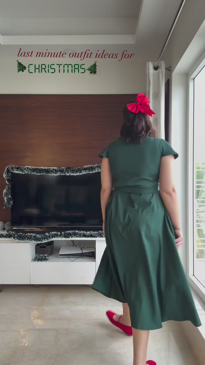 Emerald Wrap Dress