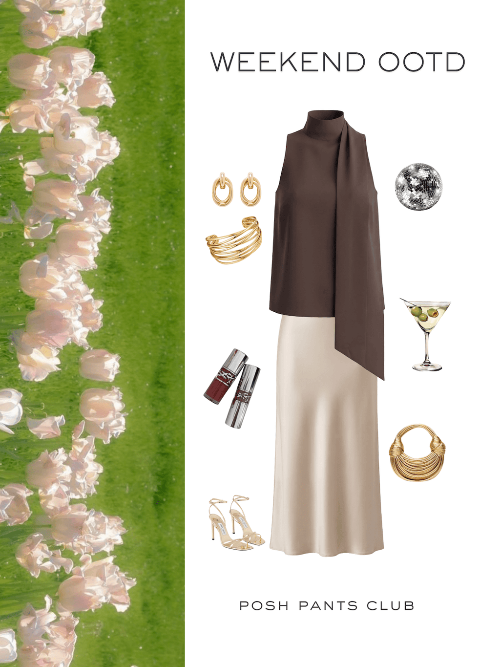Weekend OOTD bundle - Freya Scarf Top with Brooklyn Skirt