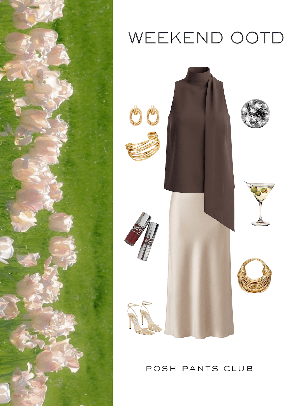 Weekend OOTD bundle - Freya Scarf Top with Brooklyn Skirt
